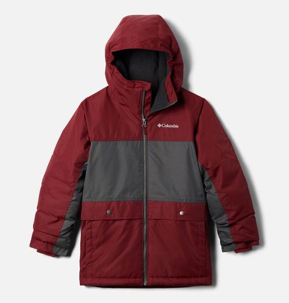 Columbia Porteau Cove Insulated Jacket Red Black For Boys NZ96201 New Zealand